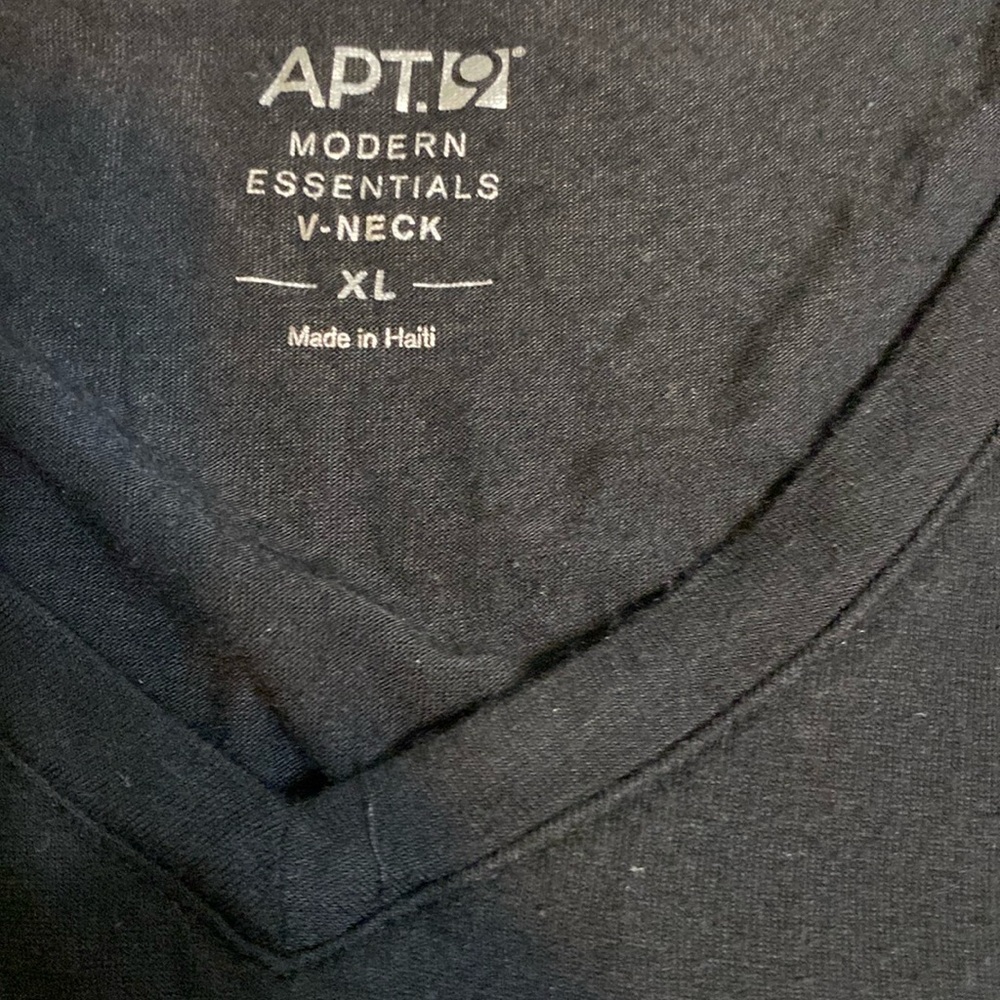 Apt 9 Classic Black V-Neck Short Sleeve Women's Top XL - Picture 5 of 6